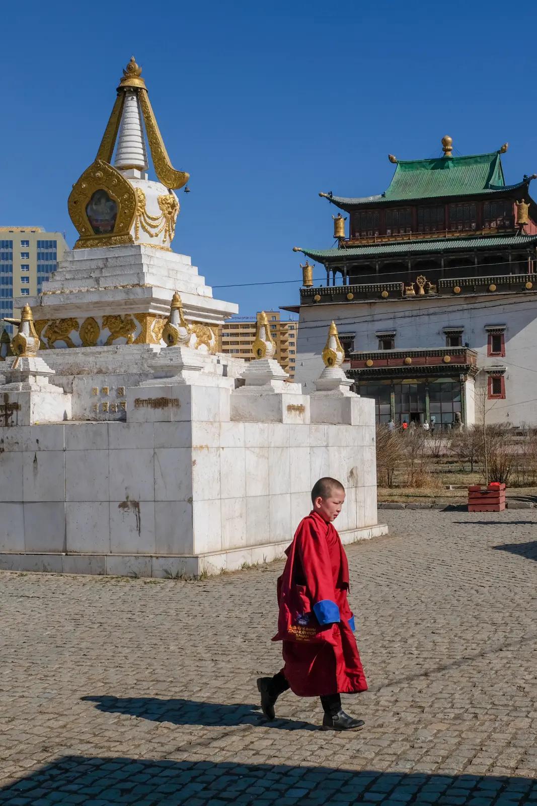 Inside the Gandantegchinlen Monastery - Ulaanbaatar, Mongolia.